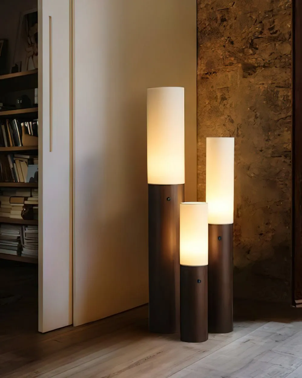 Timber Column Floor Lamp