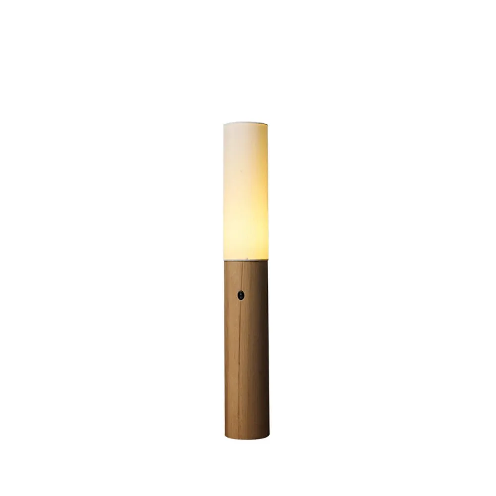 Timber Column Floor Lamp