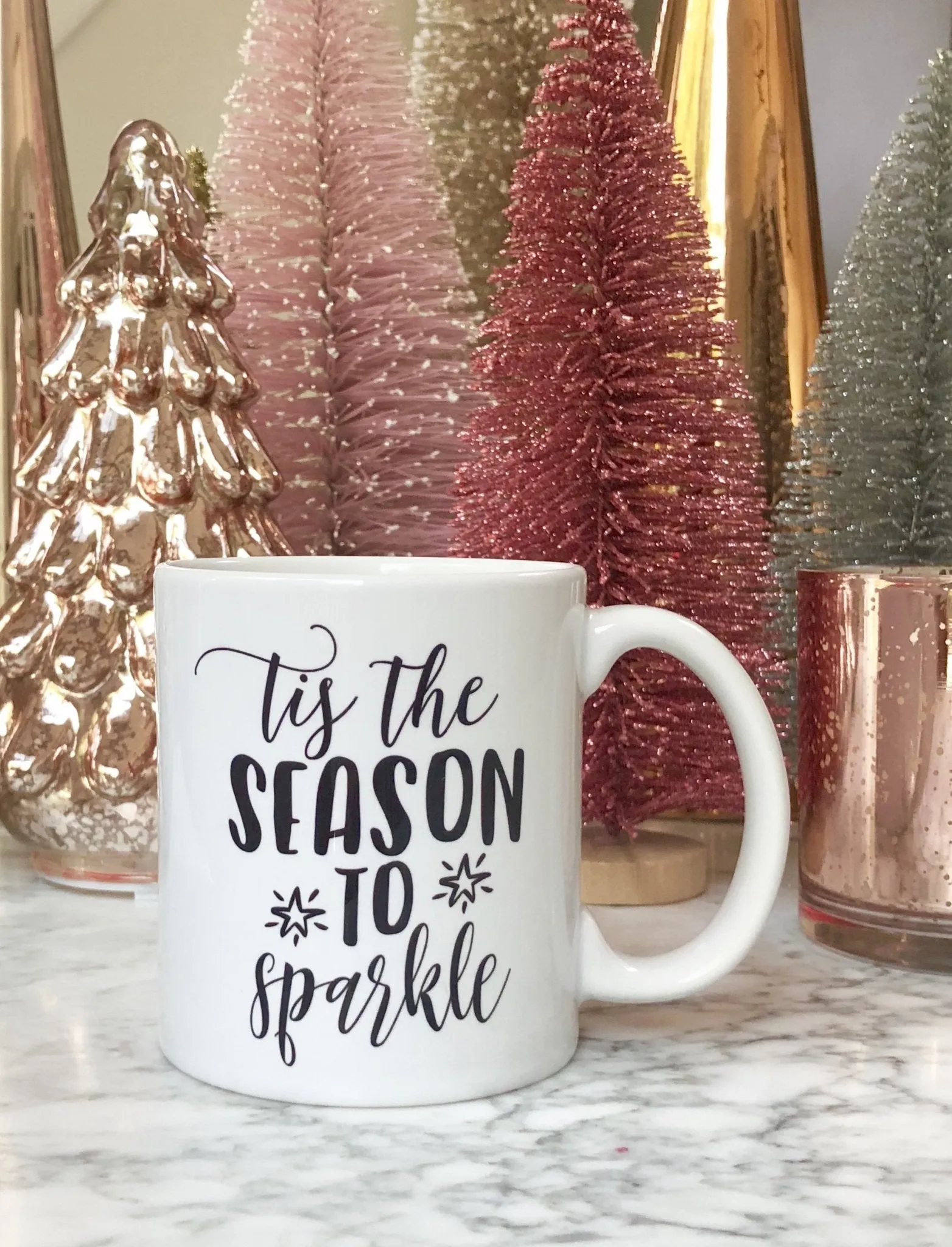 Tis the Season to Sparkle Gold Foil Mug