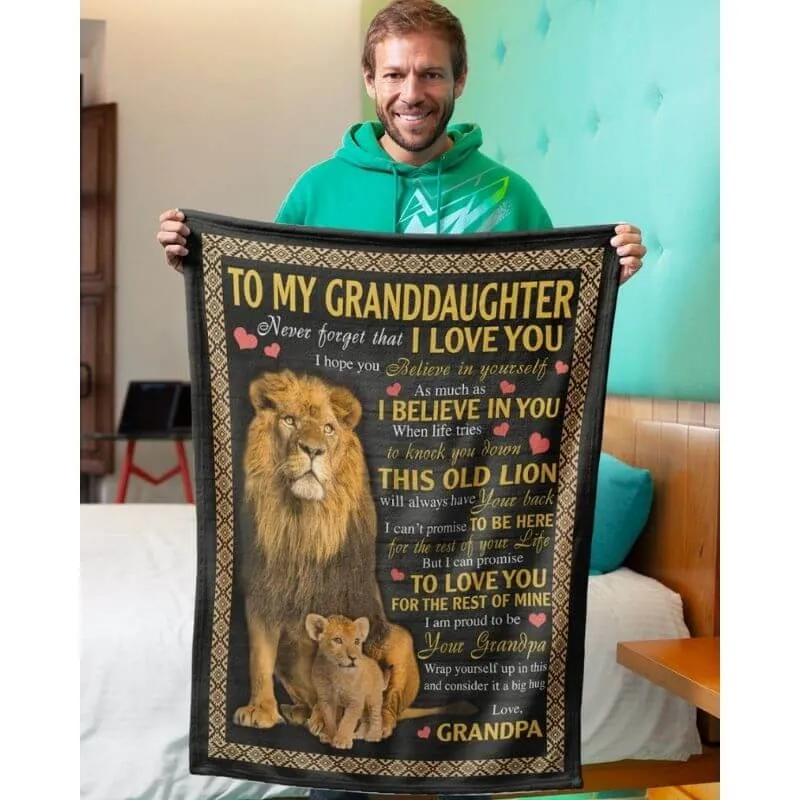 To My Granddaughter - From Grandpa - A387 - Premium Blanket