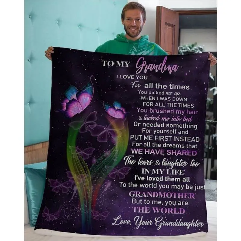 To My Grandma - From Granddaughter - A319 - Premium Blanket