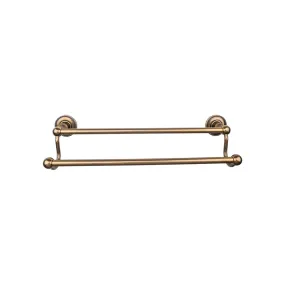 Top Knobs ED11GBZA Edwardian Bath Towel Bar 30 In. Double - Beaded Bplate German Bronze