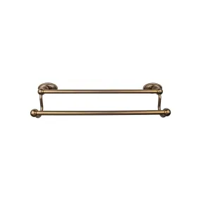 Top Knobs ED11GBZC Edwardian Bath Towel Bar 30 In. Double - Oval Backplate German Bronze