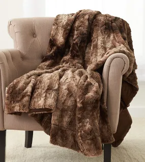 ULTRA PLUSH Faux Fur Throw Blanket 63" x 87"