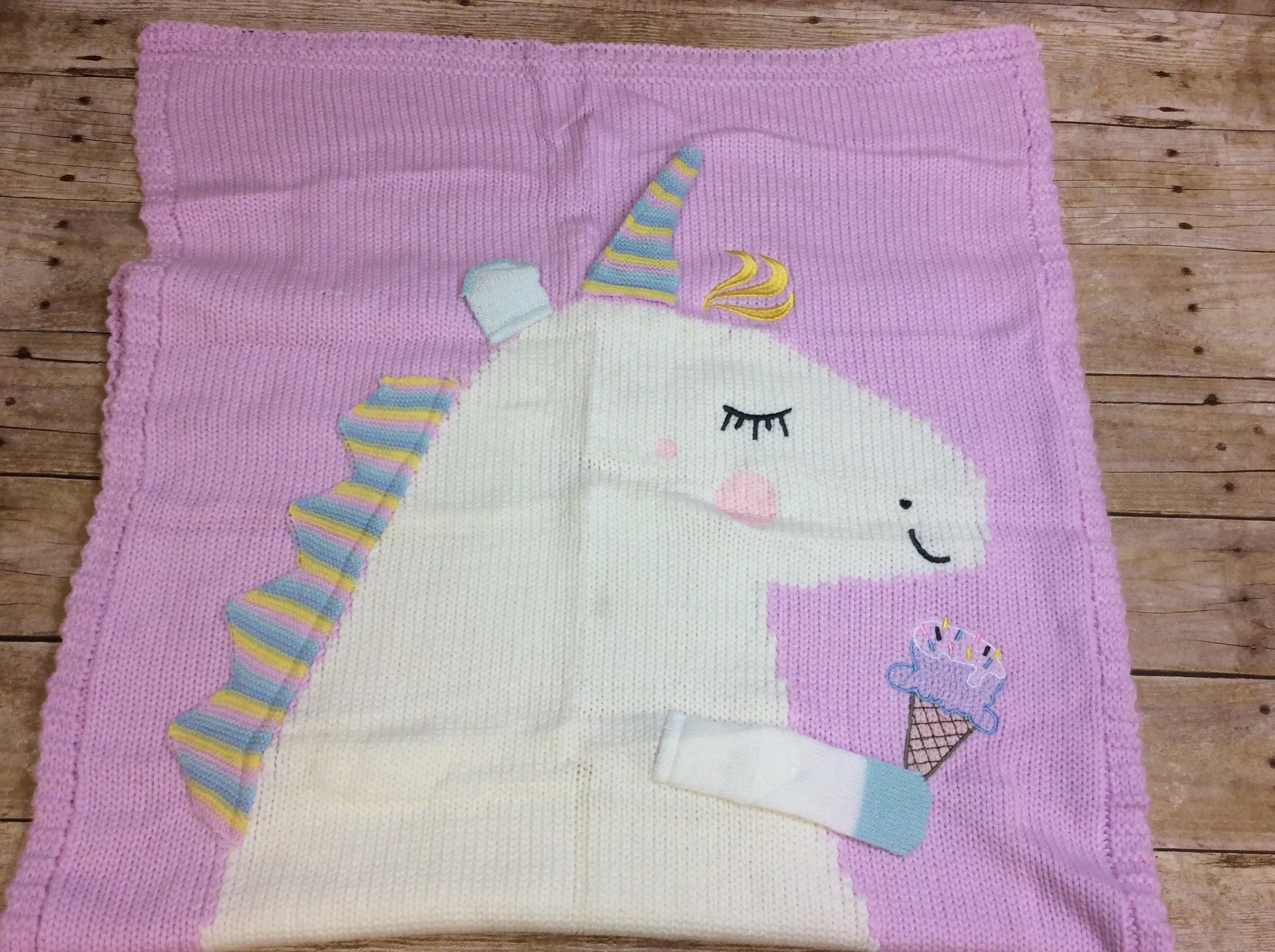 Unicorn Blanket 25x42 in