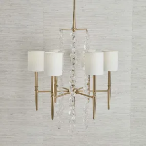 Uttermost Waterfall 6-Lt Chandelier 37Hx28D w/42" Sectioned Rods