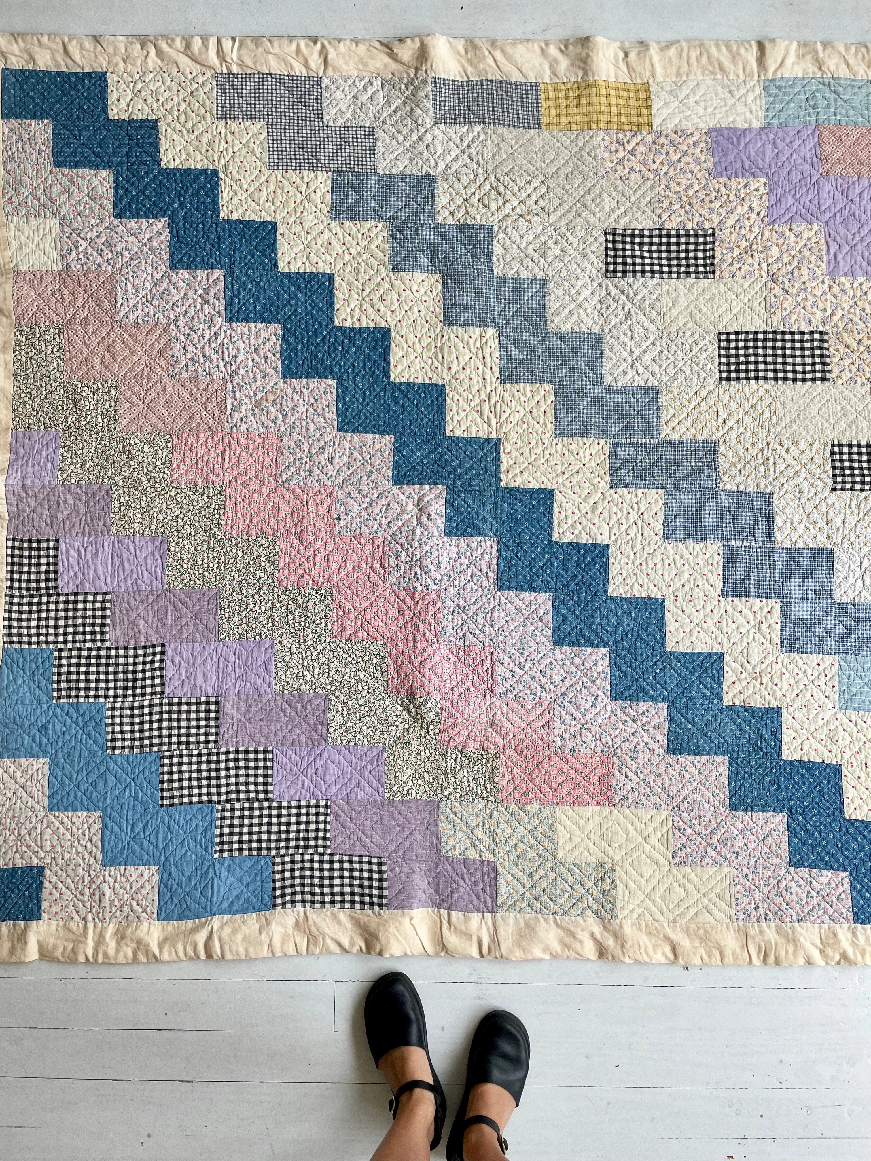 Vintage Artful Patchwork Quilt