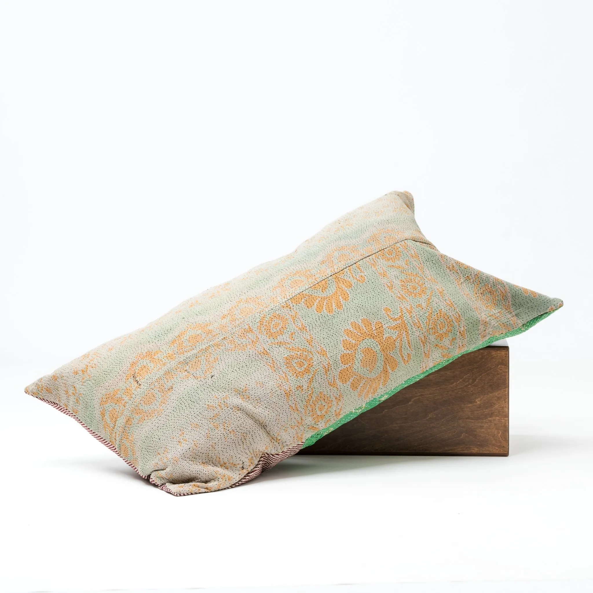 Vintage Kantha Lounge Pillowcase Pastels & Orange