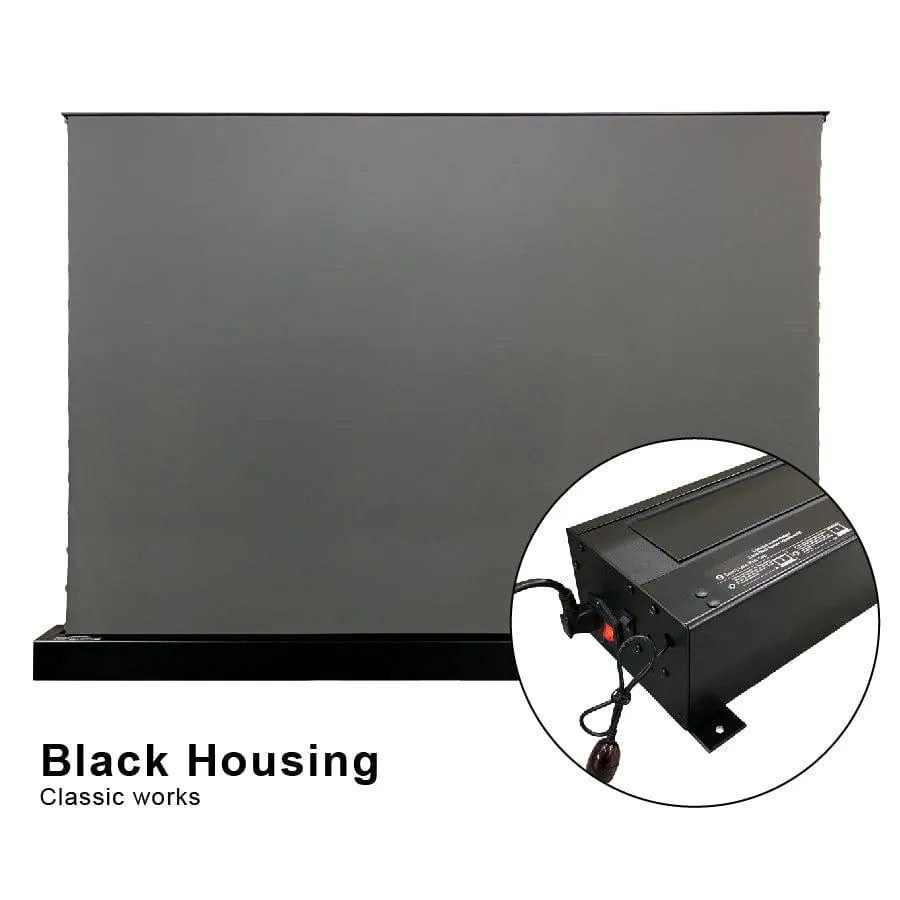 VIVIDSTORM S 3D ALR Motorized Tension Floor Rising 3D Obsidian Long Throw ALR(high gain) Projector screen