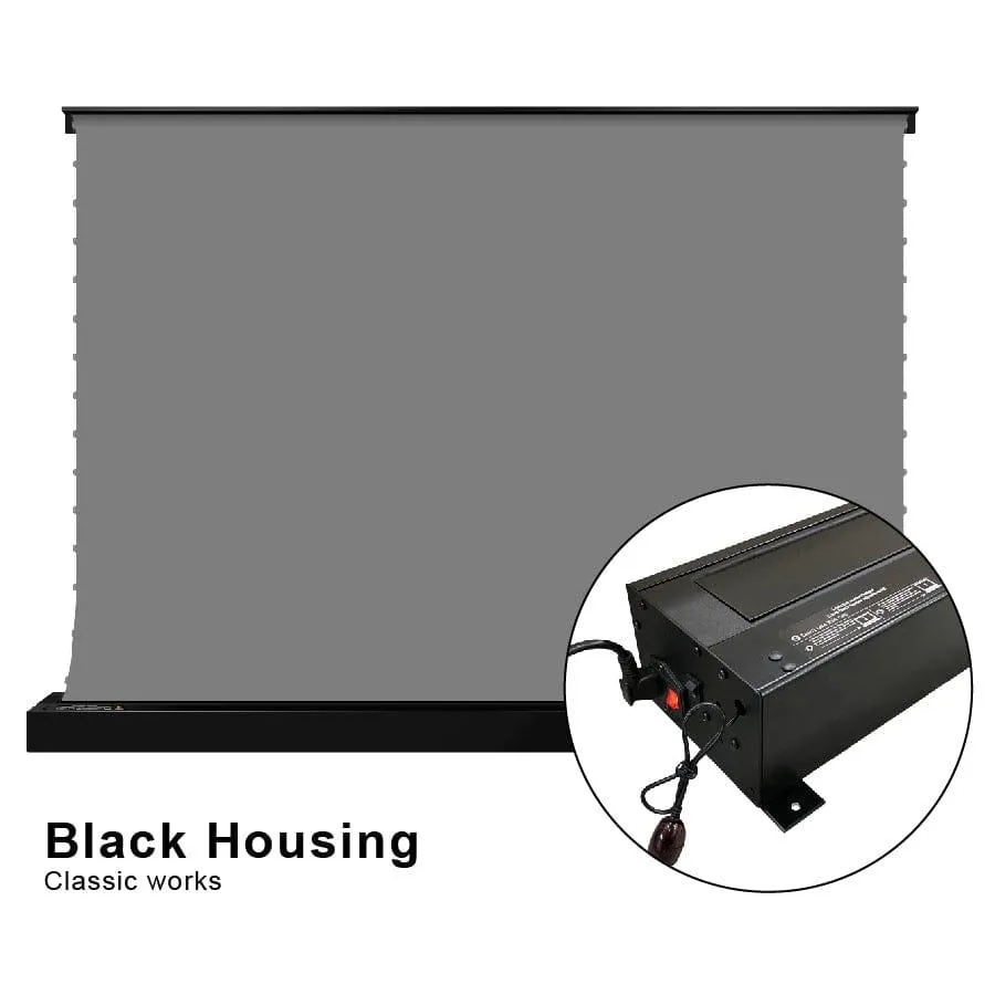 VIVIDSTORM S 3D ALR Motorized Tension Floor Rising 3D Obsidian Long Throw ALR(high gain) Projector screen