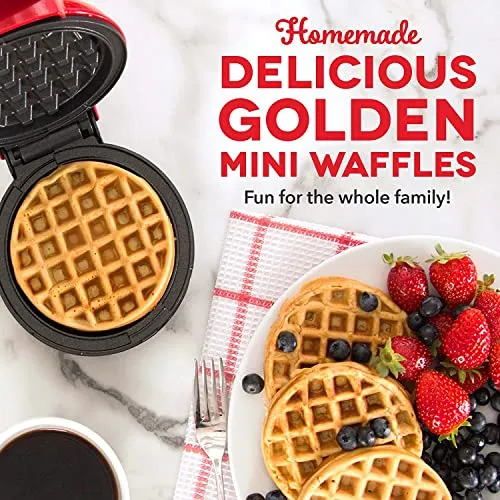 VMITRA Waffle Maker, Waffle Maker Machine, Waffles Maker, Mini Waffle Maker, Waffle Machine, Waffle Iron, Waffles Maker Machine, Mini waffle Maker for Home, Waffle Maker Electric, Waffle Maker, Red