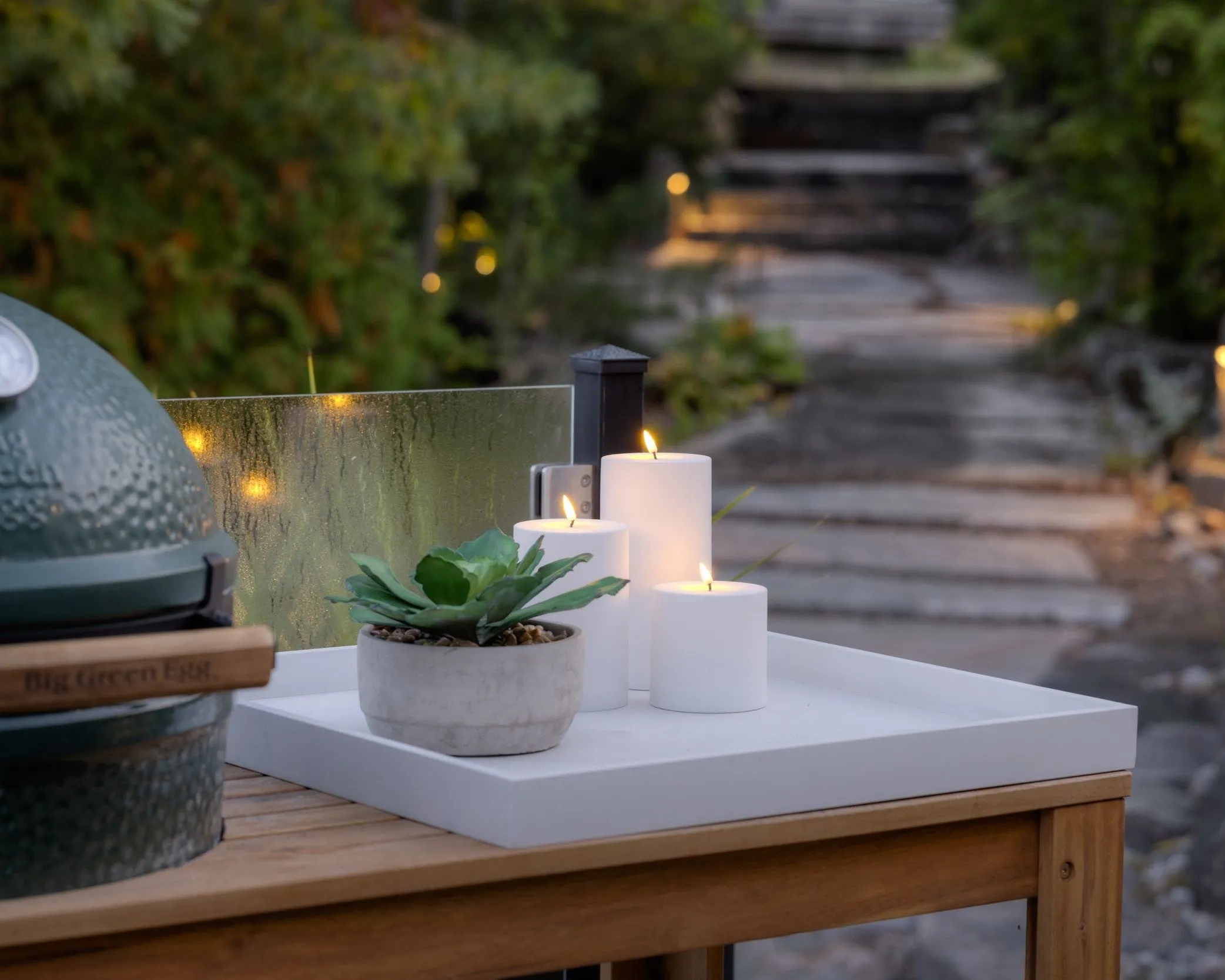 White Outdoor LED Candle - MED