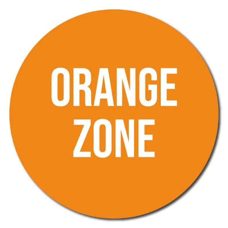 Zone Colours, Indoor Circle Floor Signage, 300mm Diameter (Pack of 5)