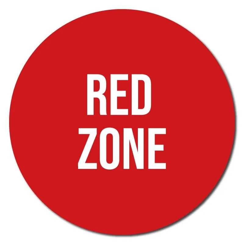 Zone Colours, Indoor Circle Floor Signage, 300mm Diameter (Pack of 5)