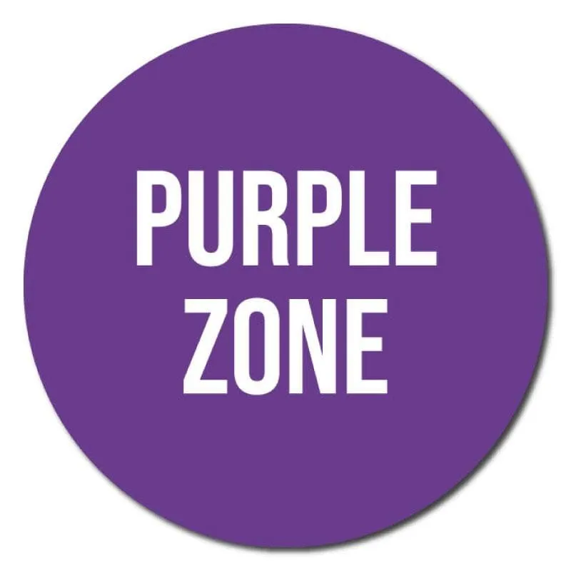 Zone Colours, Indoor Circle Floor Signage, 300mm Diameter (Pack of 5)