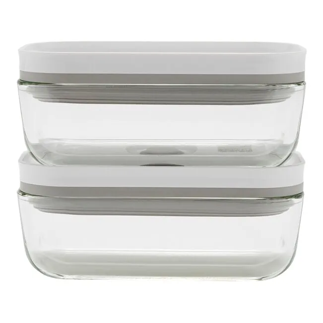 ZWILLING Fresh & Save 2-pc Small Vacuum Container, Glass, Grey